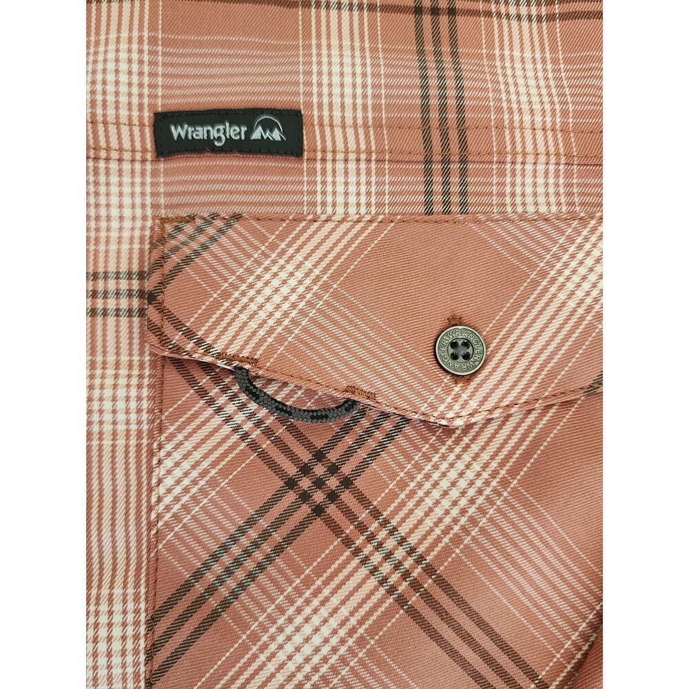 Wrangler Outdoor Utility Long Sleeve Men's 2Xl Plaid Shirt Cowboy Western Work - Picture 2 of 5